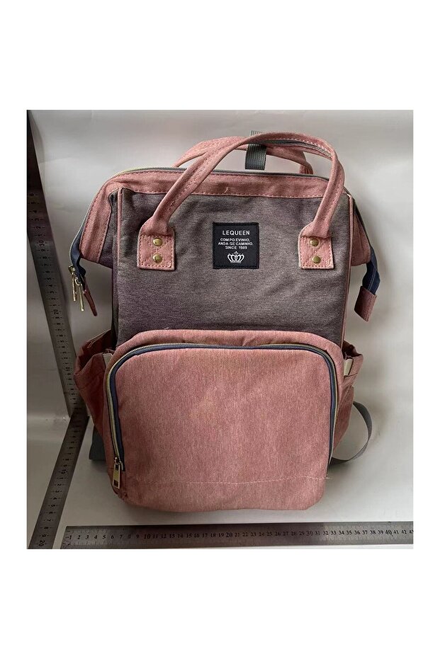 Multifunctional Backpack, Flippy, Waterproof, Pink/Gray - 2
