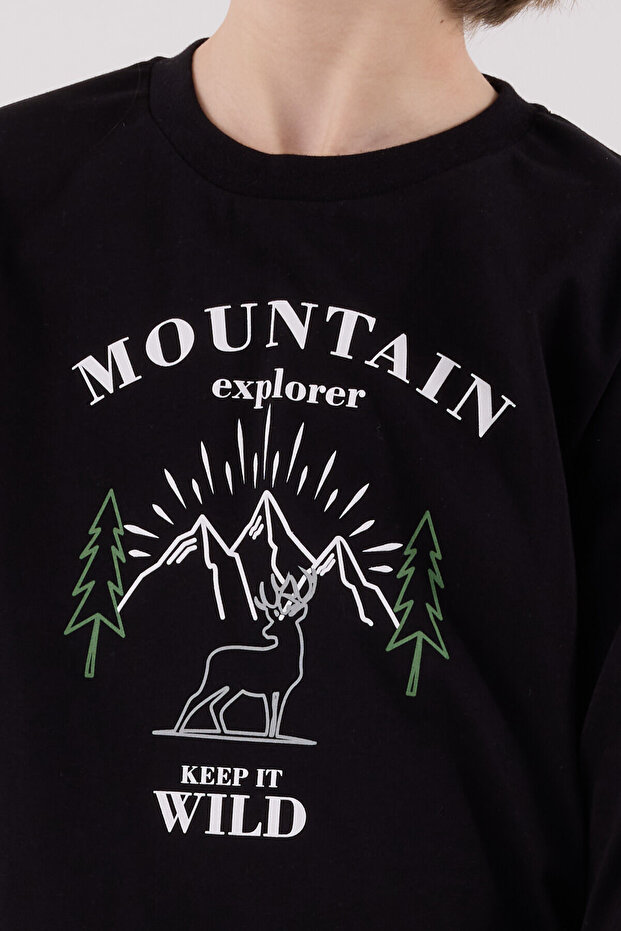 طقم بيجامة أسود للأولاد - 6