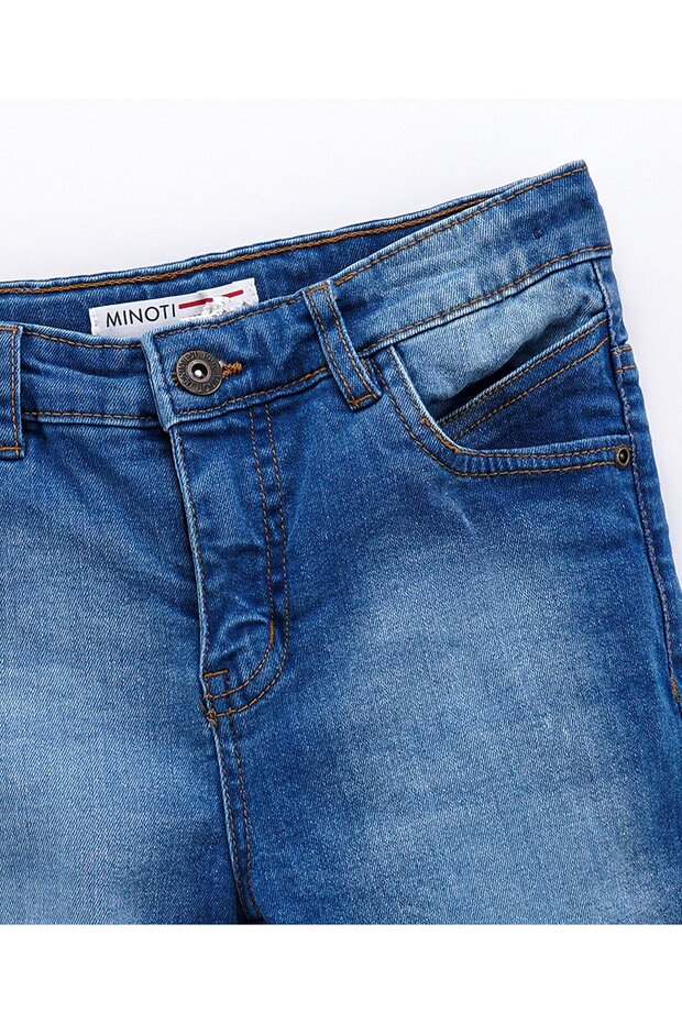Basic Denim Shorts - Mid Blue - 3