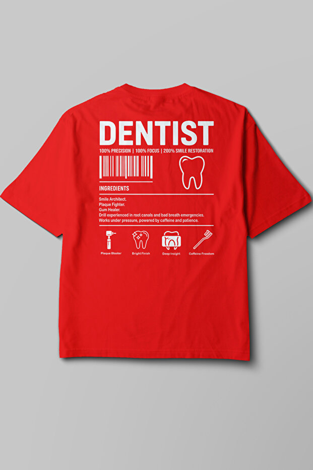 Dentist - Oversize T-Shirt Red Unisex