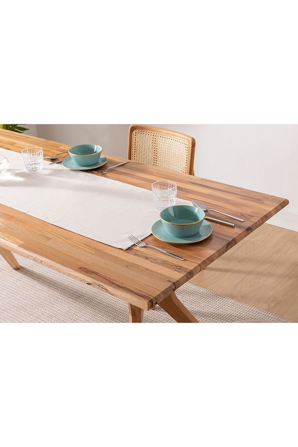 MSM DİKDÖRTGEN MASİF KAYIN YEMEK MASASI, 80X180 - 3