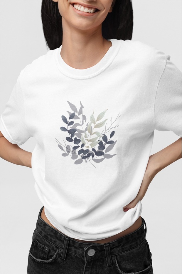 Unisex Men/Women Floral Color Printed Oversize Cotton T-Shirt