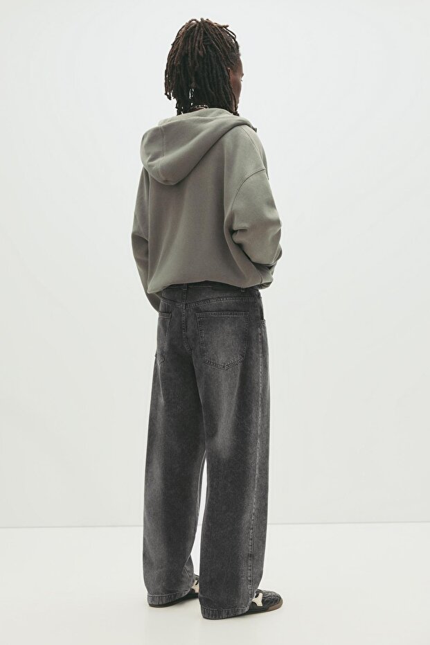 Sprey boyamalı baggy loose jean - 6