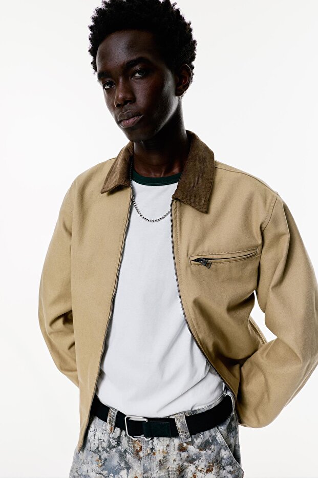 Kadife Yakalı Ceket - 5