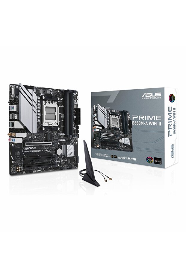 Prime B650M-A WiFi II DDR5 (7600MHz)OC M.2 VGA/HDMI/DP PCIe 4.0 AM5 mATX Anakart - 1