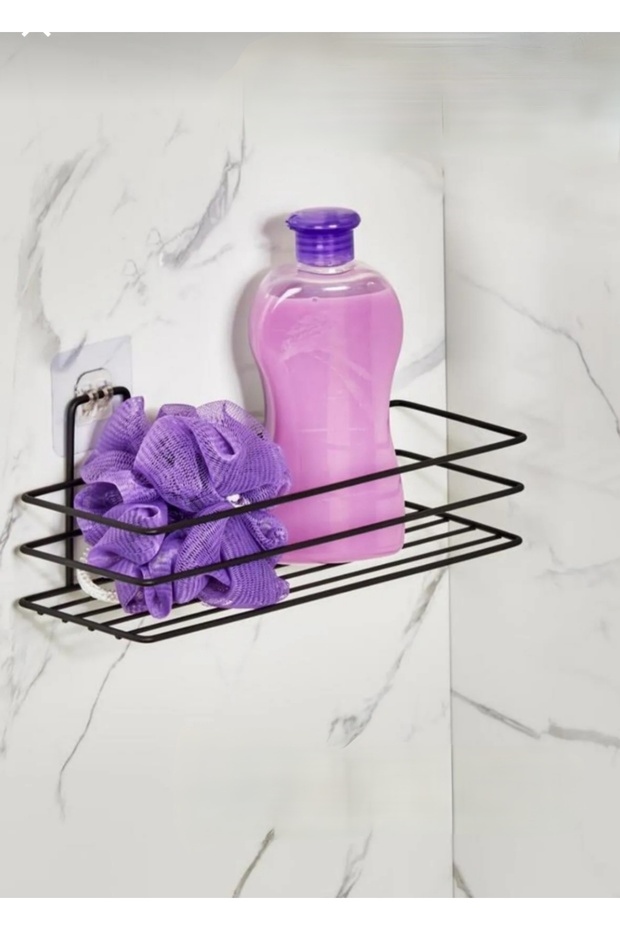 Metal banyo mutfak rafı güçlü yapışkanlı metal raf - 1