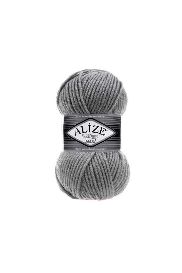 Superlana Maxi Hand Knitting Yarn 100g – 75% Acrylic 25% Wool – Color No: 87 - Charcoal Gray