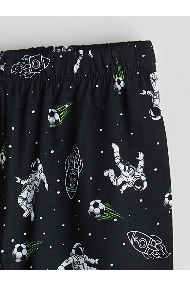 Bisiklet Yaka Erkek Çocuk Pijama Takımı - 6