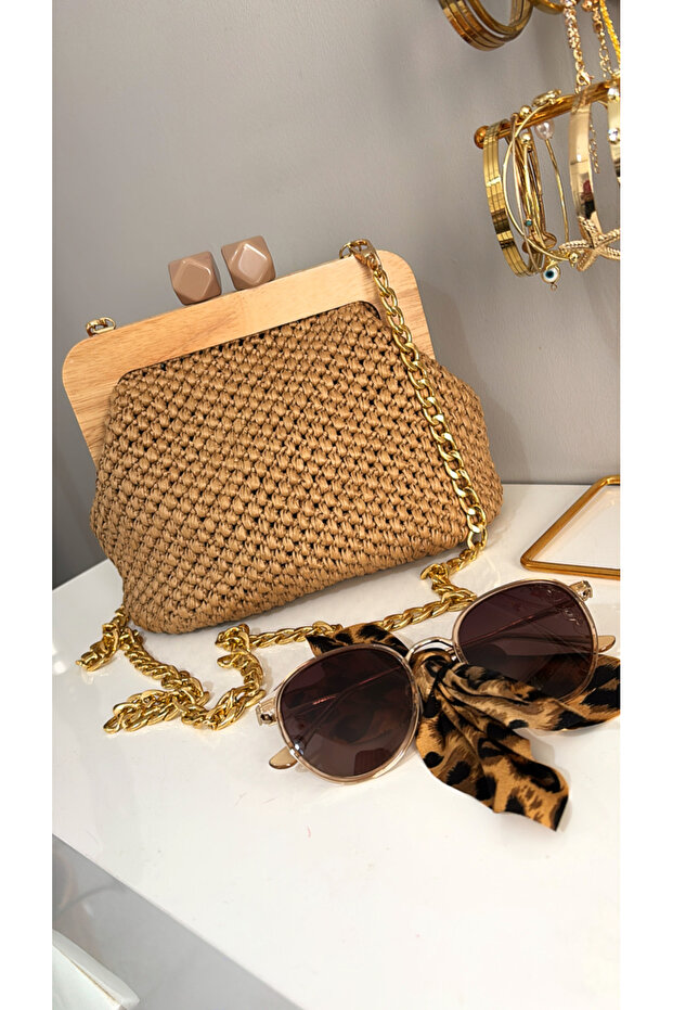 Ahşap Burslu Çanta - 1