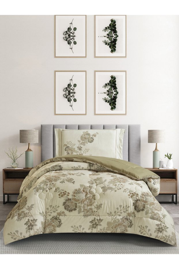 2-Piece Digital Print Comforter Set – Twin Size 170x230 cm, Soft Microfiber Bedding Set.
