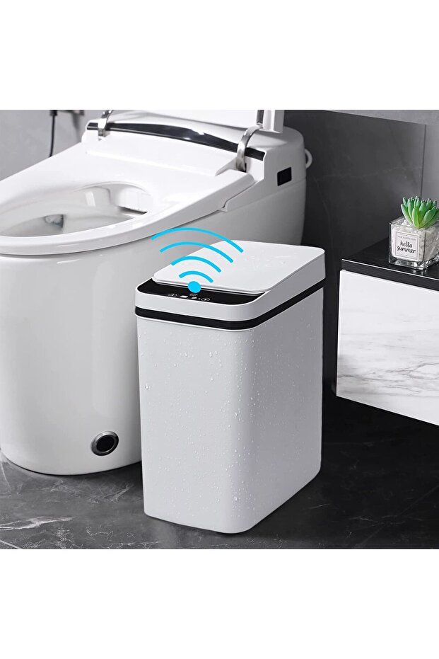 Bathroom Smart Touchless Trash Can - 3 Gallon Automatic Motion Sensor Rubbish Can