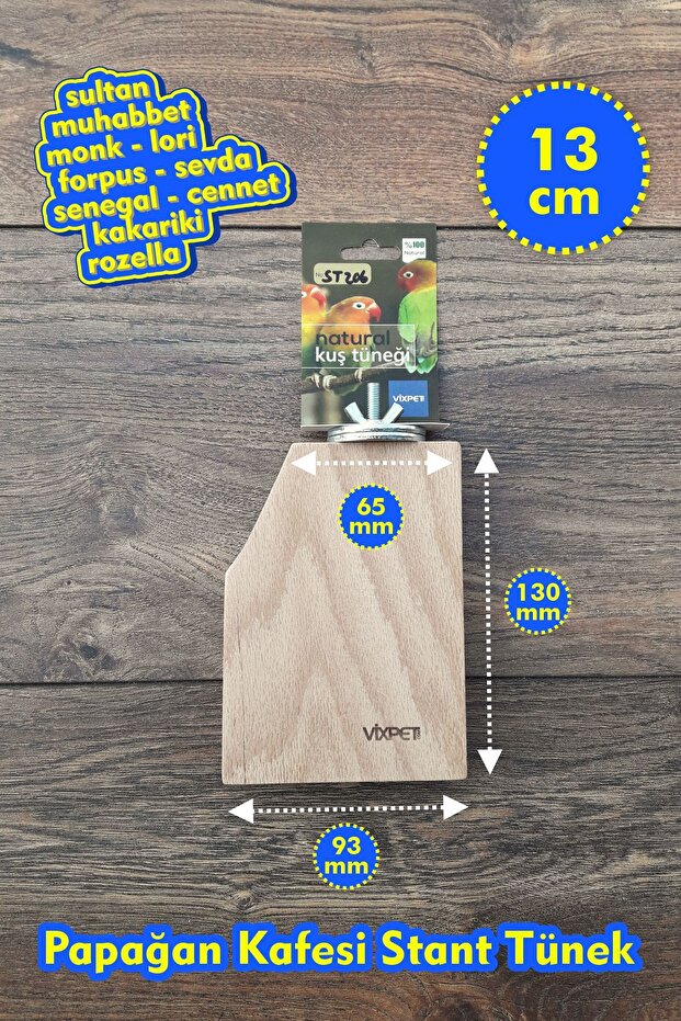Venty 13 cm Parrot Cage Stand Pillar |   Sultan, Lori, Monk, Konur, Sevda, Muhabbet, Forpus - St206