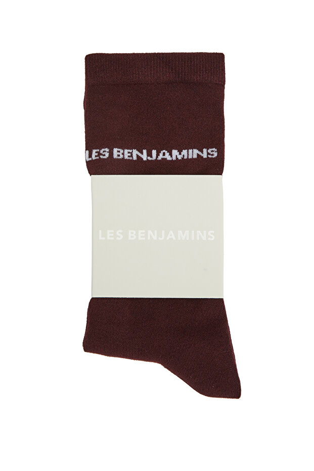 Bordo Erkek Bambu Çorap - 1