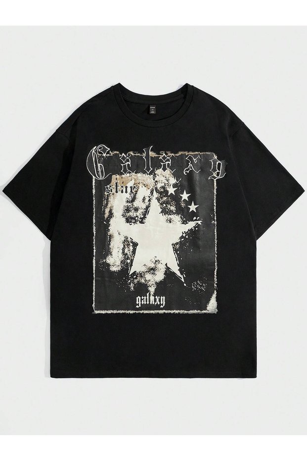 Unisex Stylish Comfortable Oversize Cotton Crew Neck T-Shirt with Special Design Code 27385