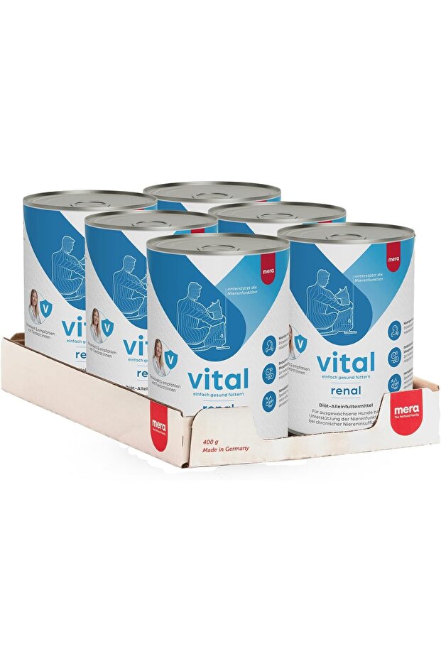 Meravital Renal Dog Wet Food – Specialized Diet for Kidney Support & Renal Health (6×400g)