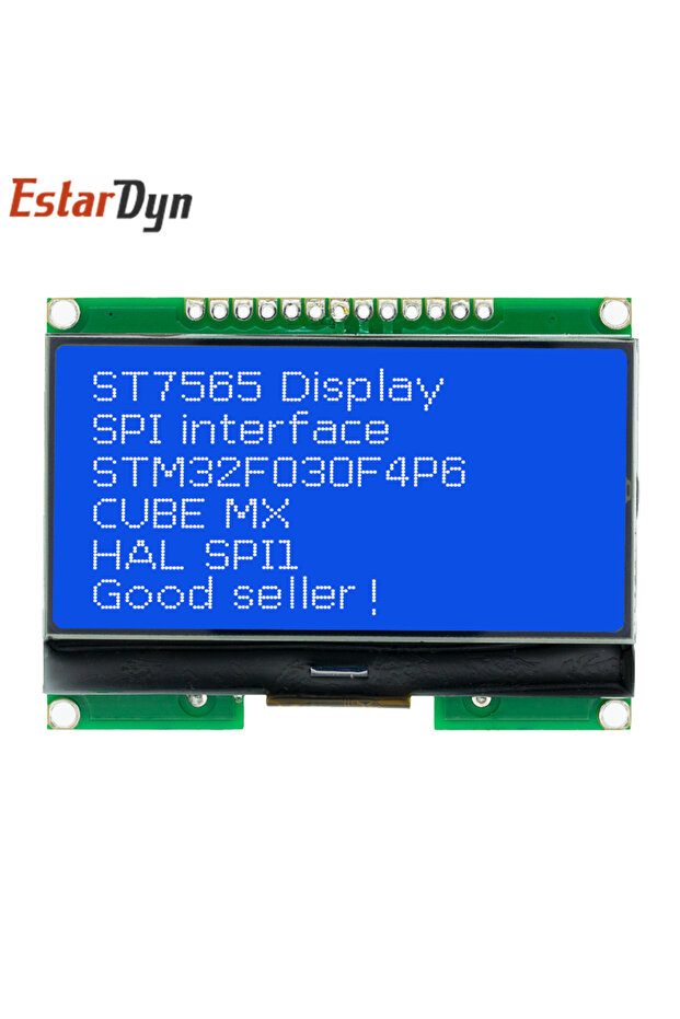 Blue Screen Lcd12864 12864-06D, 12864, LCD module, COG, with Chinese font, dot matrix screen, SPI in - 1