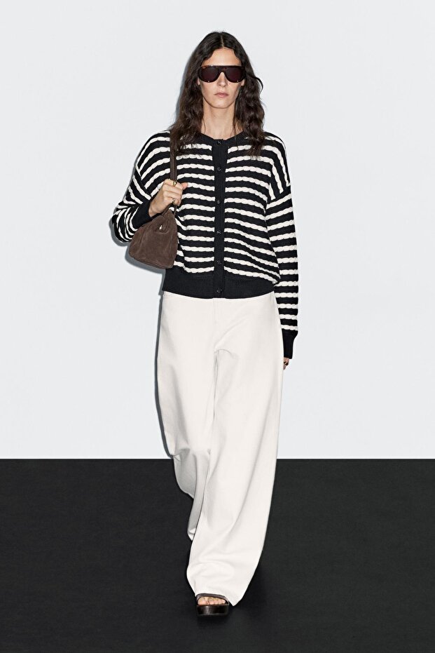 %100 pamuklu denizci triko hırka - 2