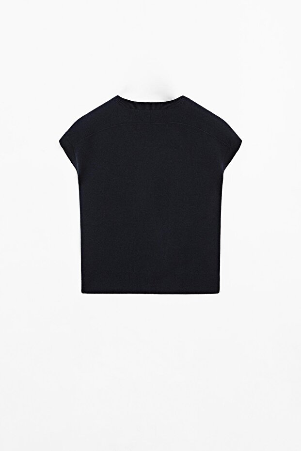 Dore düğmeli triko süveter - 8