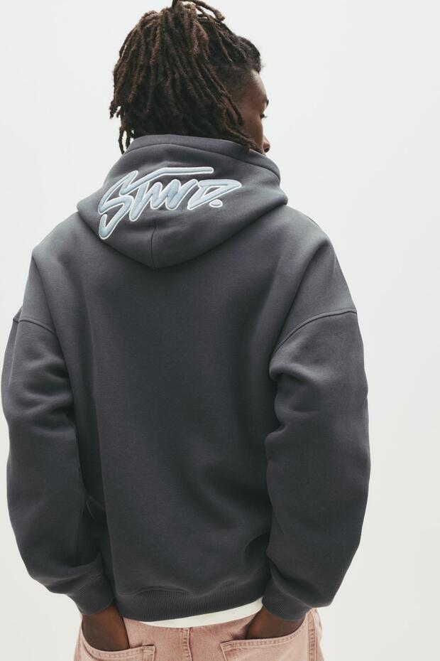 STWD İşlemeli kapüşonlu sweatshirt - 1