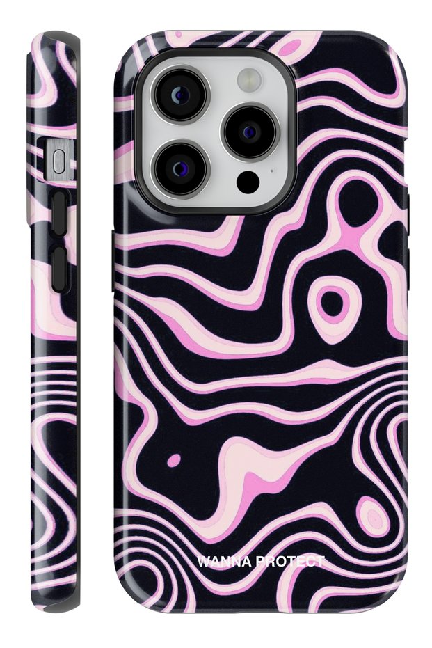 iPhone 14 Pro Double Layer Shock Absorbing Protection Abstract Glossy Superior Protect Phone Case
