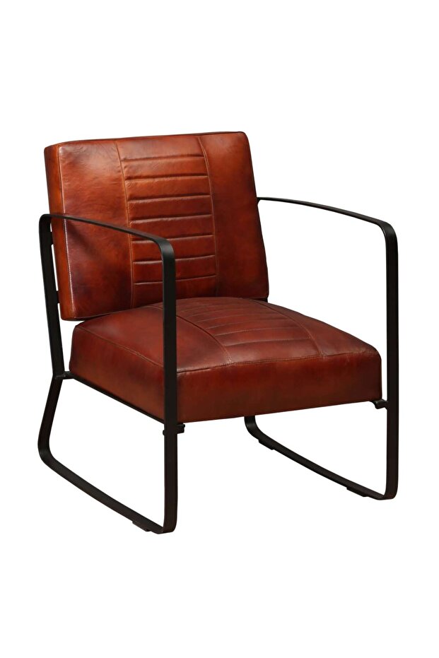 Lounge Chair Brown Genuine Leather