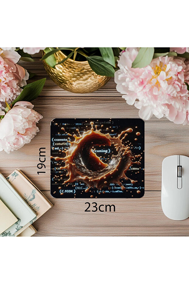 Code Themed Mouse Pad with Angled Particles - 19X23 cm 2 mm Rectangular Imported Printed Mouse Pad - 1