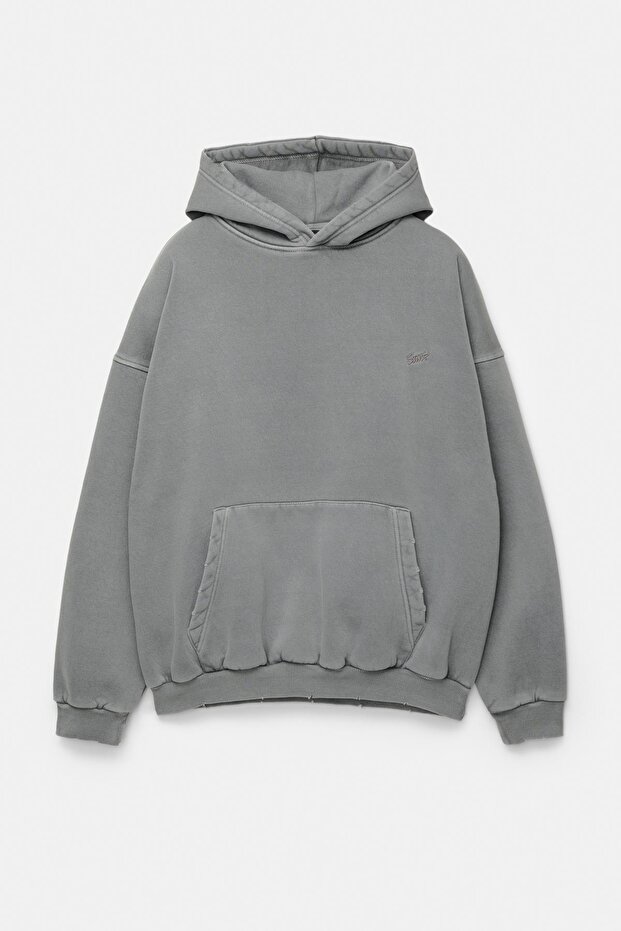 STWD Yıkanmış Kapüşonlu Sweatshirt - 5