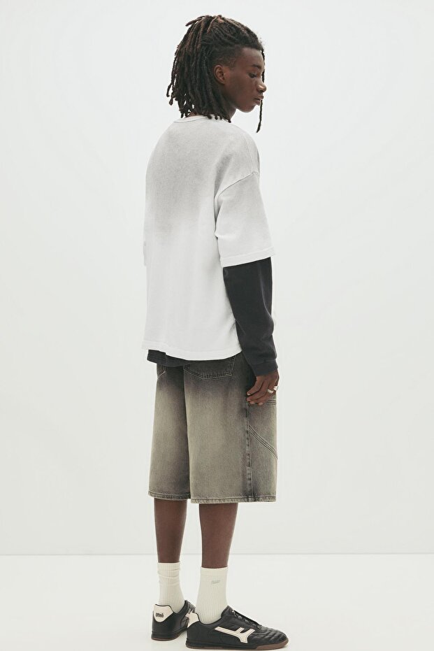 Kısa kollu grafiti tişör - 4