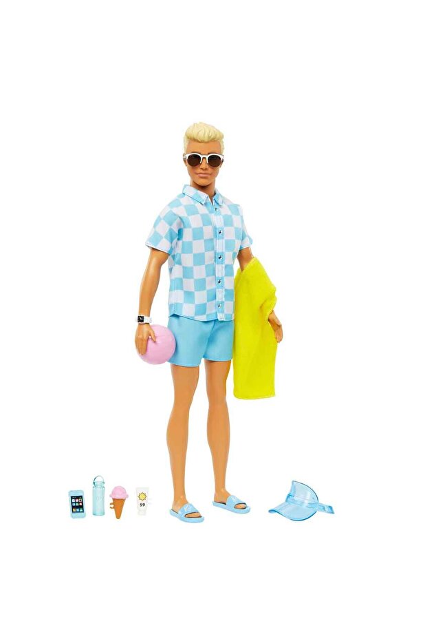 Ken Beach Doll w piece count - HPL74