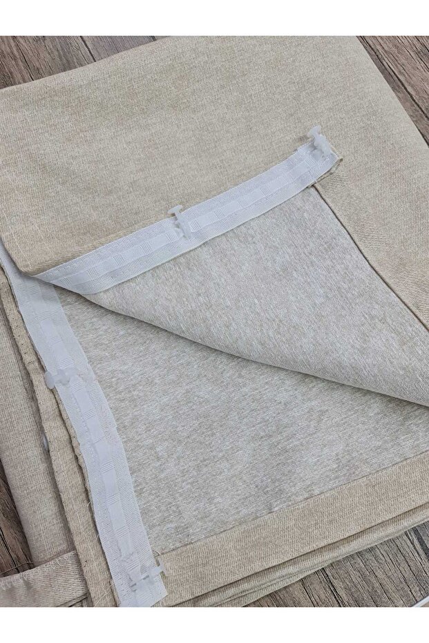 Luxury 1St Class Beige Balcony Curtain with Cornice with Width X Height Dimensions - 3