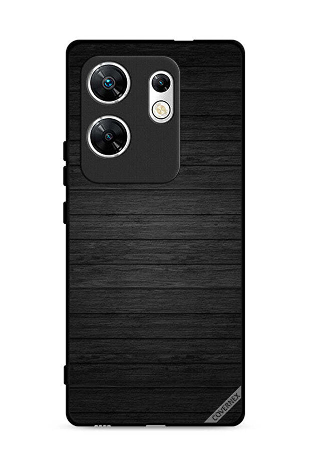 غطاء حماية لهاتف Infinix Zero 30 4G بنمط خشبي داكن