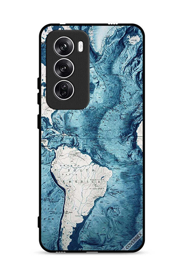 Oppo Reno12 5G Protective Case Cover Map Art