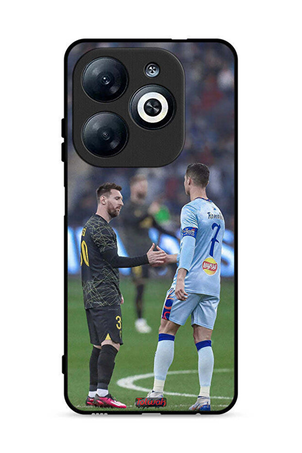 غطاء حماية لهاتف إنفينيكس سمارت 8 4G ميسي ورونالدو
