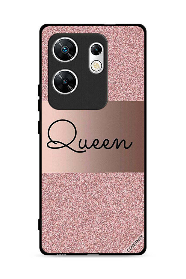 غطاء حماية لهاتف Infinix Zero 30 4G بخلفية لامعة من Queen Glitters