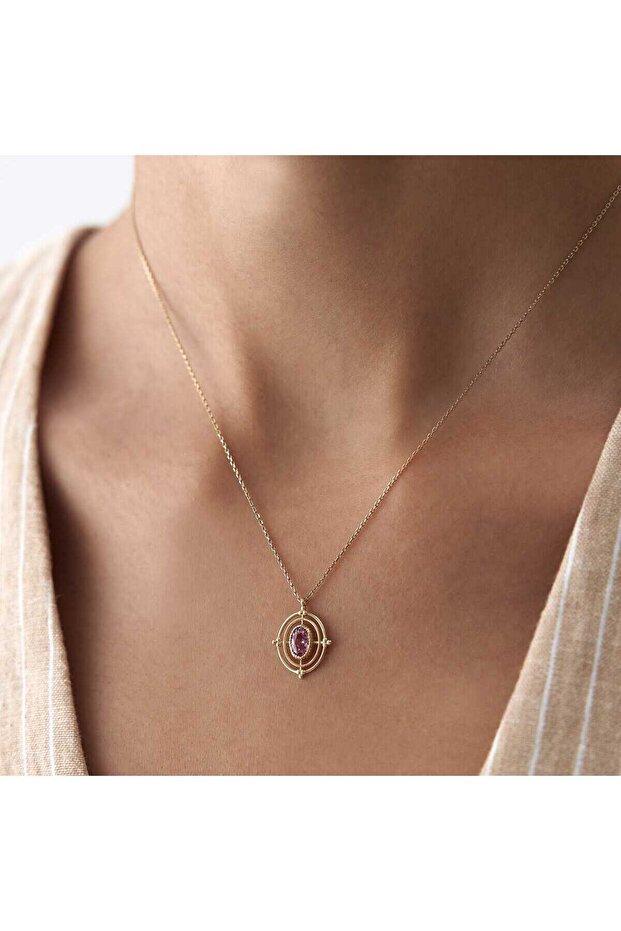 Pink Compass Kolye - 2