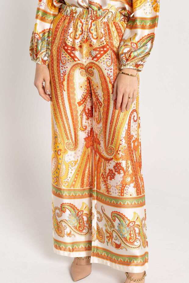 Multi-Color Patterned Long Pants - 1