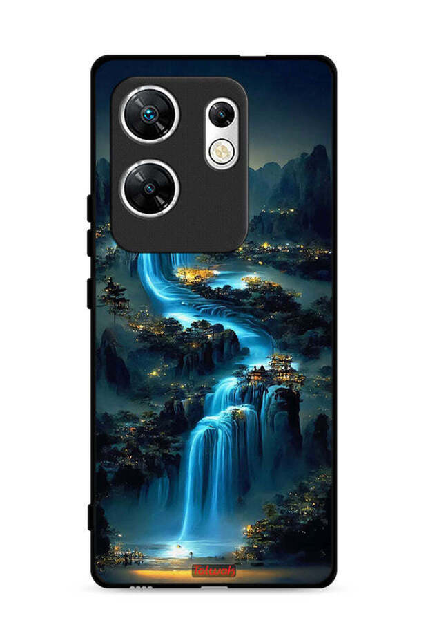 غطاء حماية لهاتف Infinix Zero 30 4G بنقشة شلال فنية