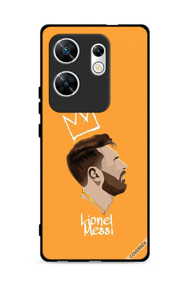 غطاء حماية لهاتف Infinix Zero 30 4G بتصميم ليو ميسي الملك
