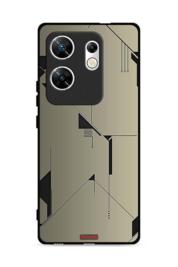 غطاء حماية لهاتف Infinix Zero 30 4G بتصميم فني تجريدي بسيط