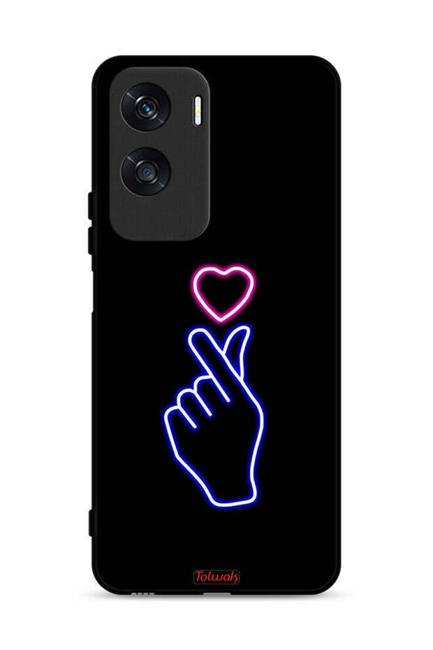 غطاء حماية لهاتف Honor X50i 5G بنقشة قلب سناب