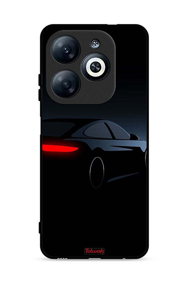 غطاء حماية لهاتف Infinix Smart 8 4G بلون السيارة الداكنة