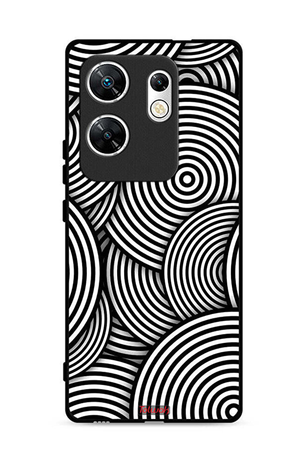 غطاء حماية لهاتف Infinix Zero 30 4G بنقشة دوائر وهمية