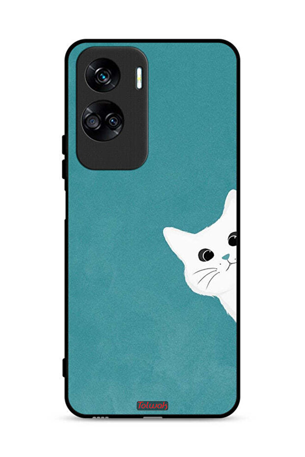 غطاء حماية لهاتف Honor 90 Lite 5G بطبعة قطة