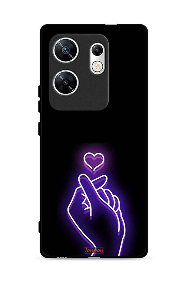 غطاء حماية لهاتف Infinix Zero 30 4G بتصميم قلب صغير