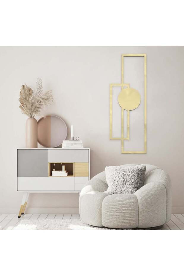 لوحة اكريلك ذهبي بنقشة زخرفة - 1