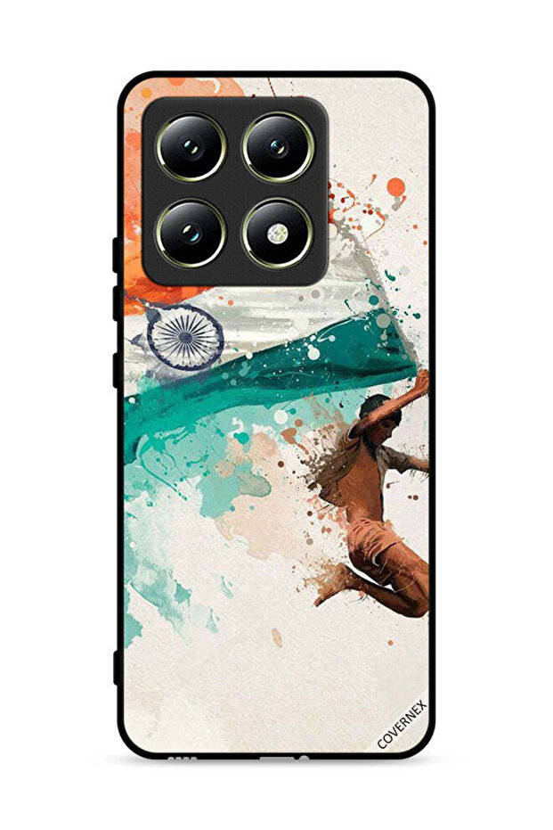 غطاء حماية لهاتف Xiaomi 14T 5G يحمل علم الهند أثناء الطيران