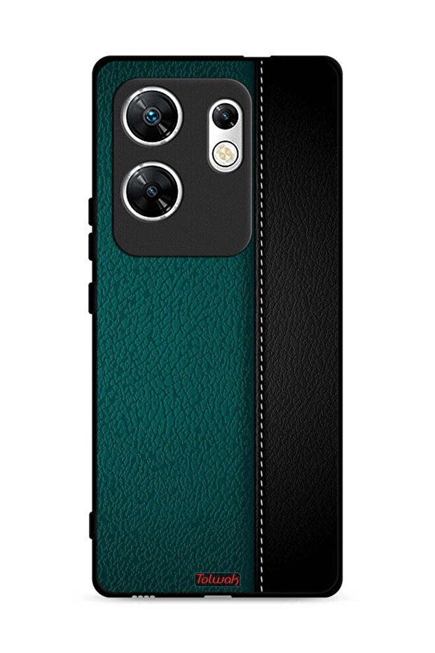 غطاء حماية جلدي بنقشة جلدي لهاتف Infinix Zero 30 4G