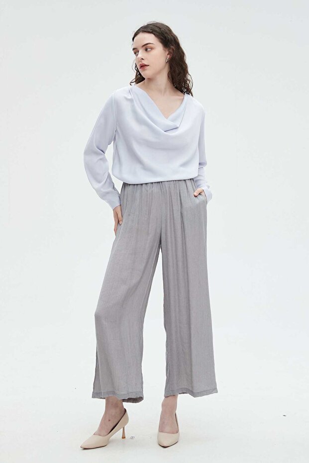 Women's Long Sleeve Solid Blouse