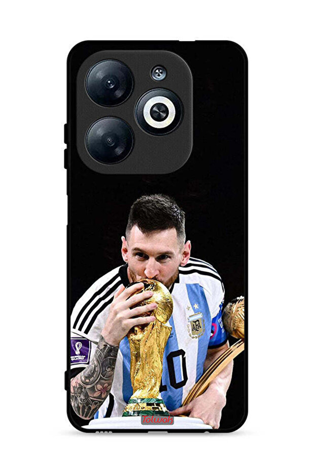 غطاء حماية لهاتف Infinix Smart 8 4G بتصميم ميسي