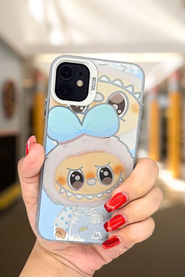 Apple iPhone 11 Compatible Case Labubu Patterned Silicone Case